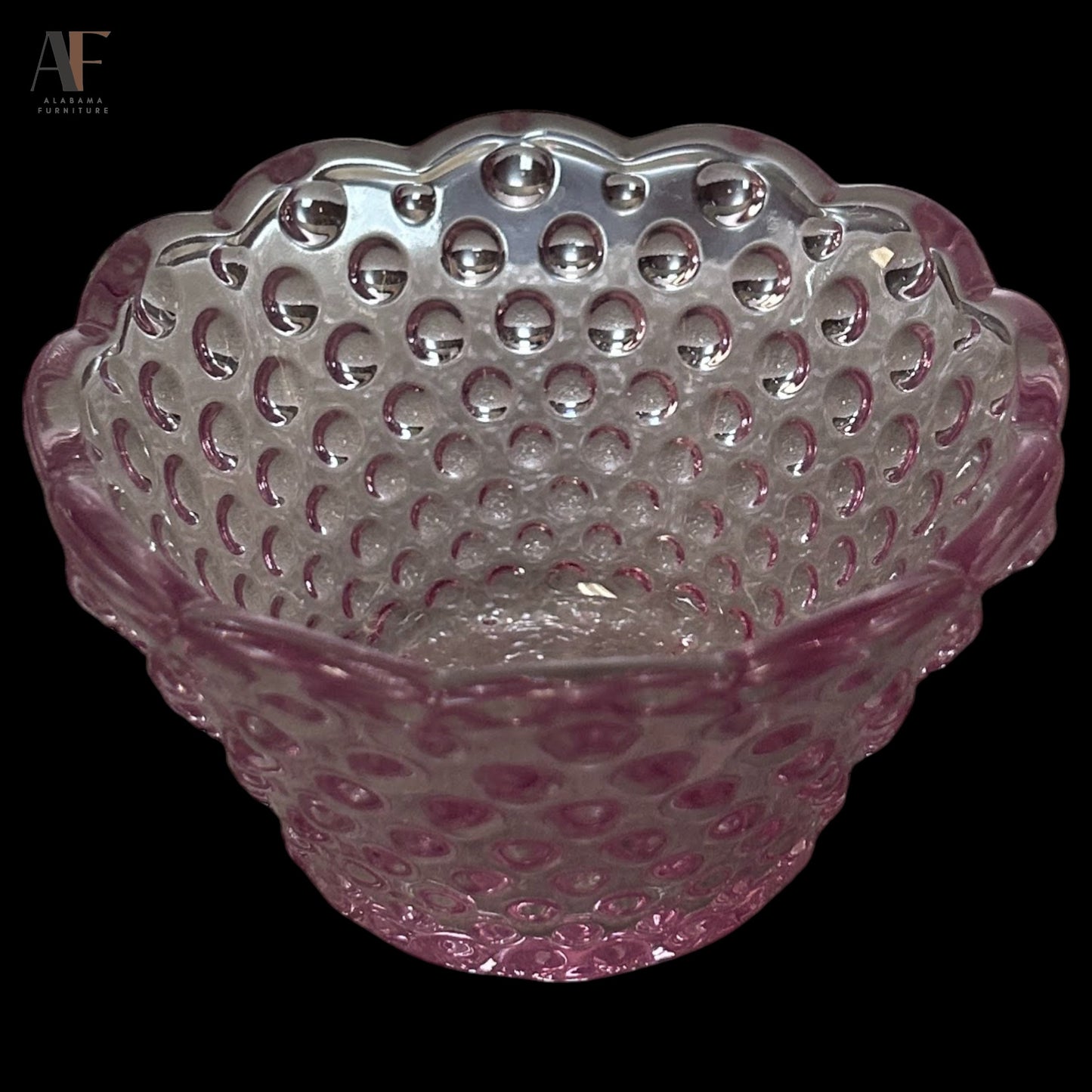 PINK HOBNAIL BOWL