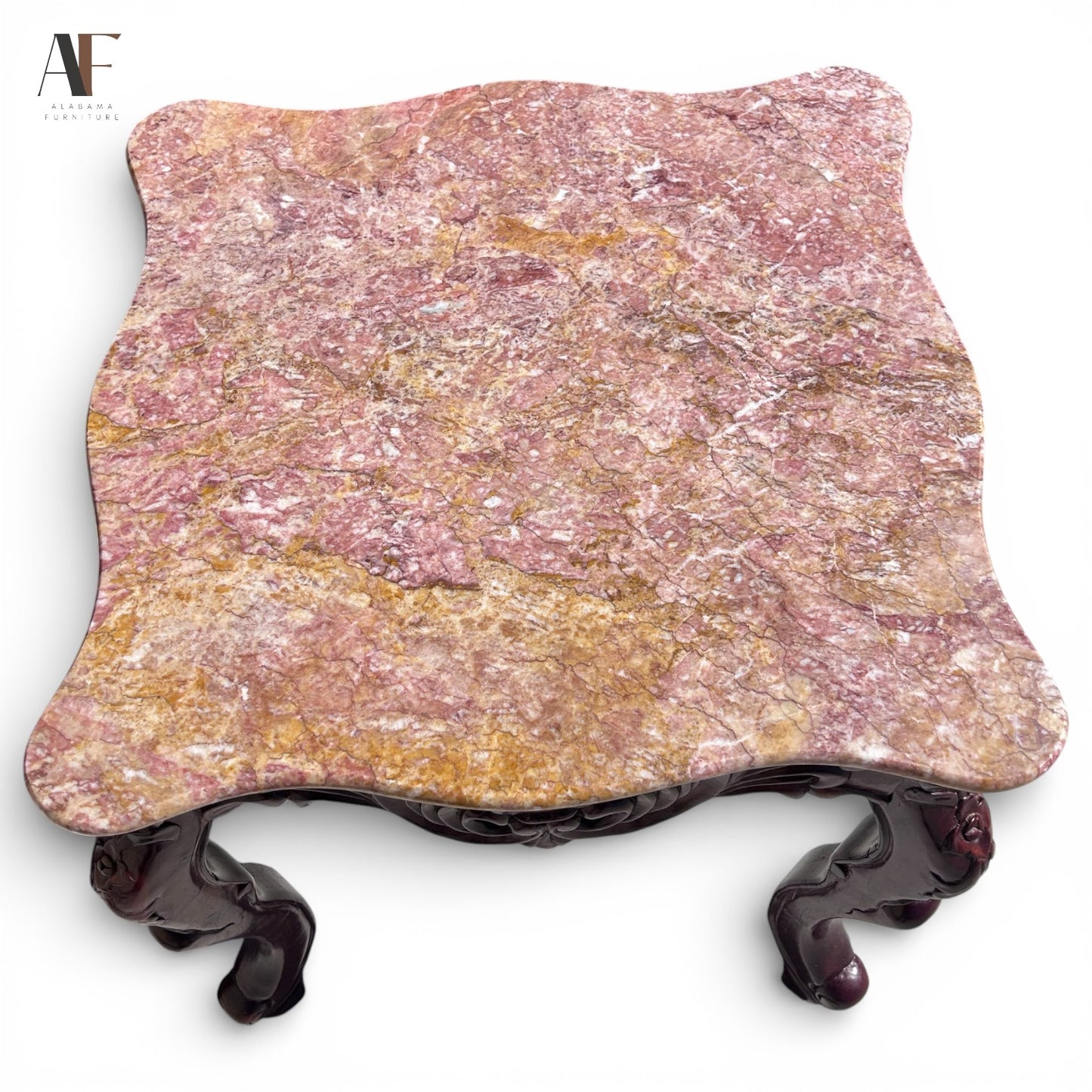 MARBLE TOP END TABLES (PAIR)