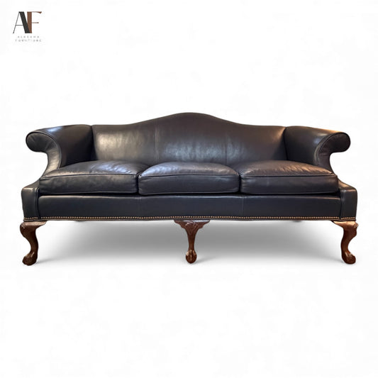 ETHAN ALLEN LEATHER SOFA