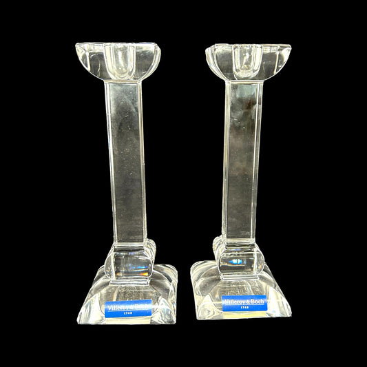 Pair of Sienna Crystal Candle Holders