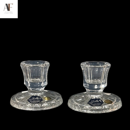 JULIA CRYSTAL CANDLE HOLDERS (PAIR)