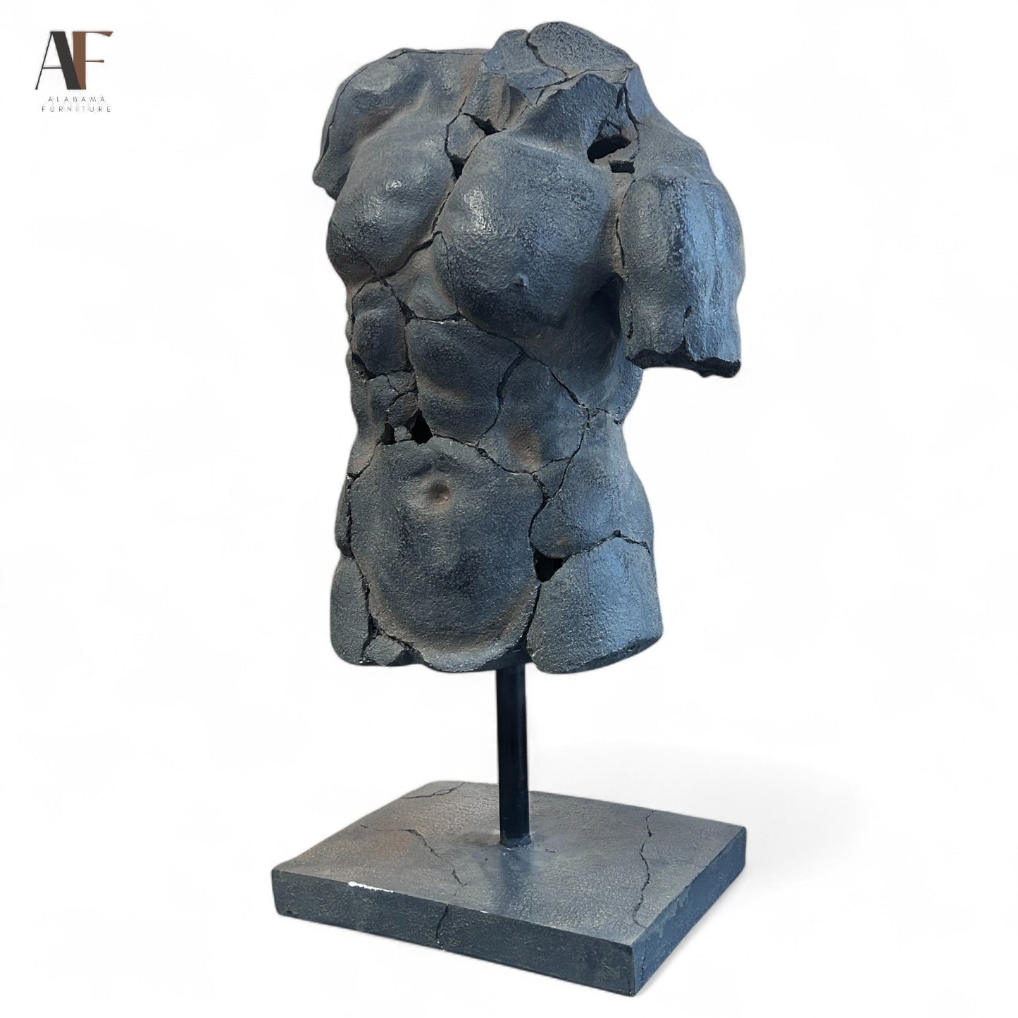 SAGEBROOK HOME CRACKLED TORSO SCULPTURE