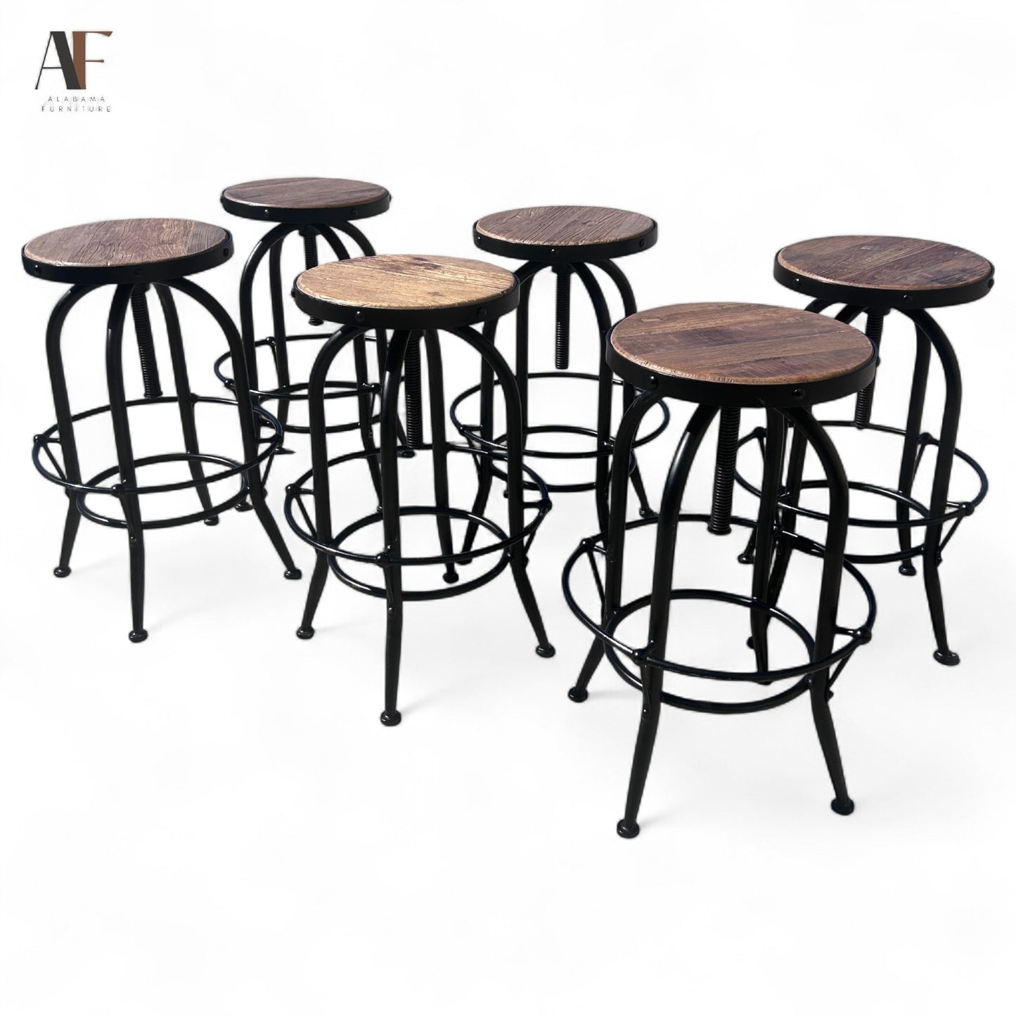 ADJUSTABLE BARSTOOLS (SET OF 6)