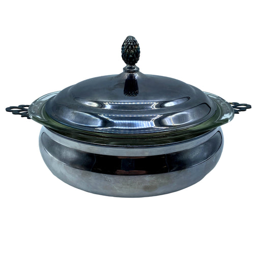 THE SHEFFIELD SILVER CO. CASSEROLE SERVING DISH