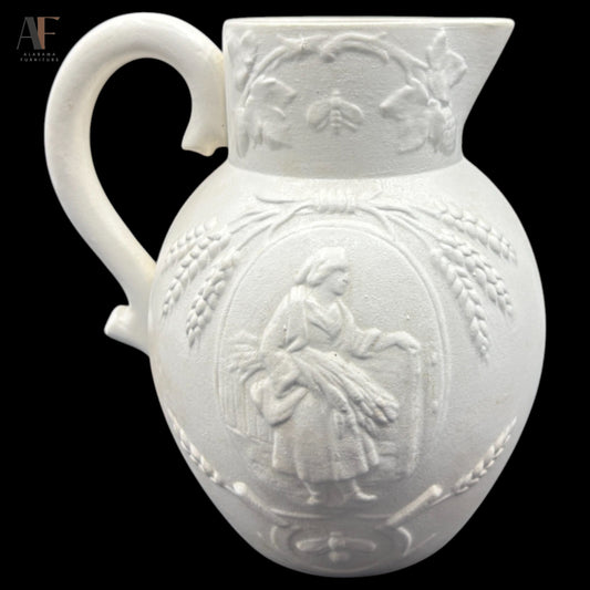 WHITE POTTERY JUG