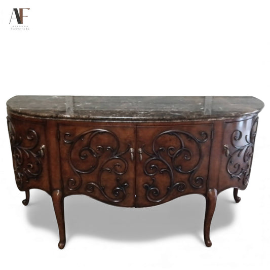 HENREDON MARBLE TOP SIDEBOARD