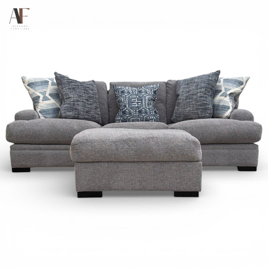 CINDY CRAWFORD SOFA AND OTTOMAN