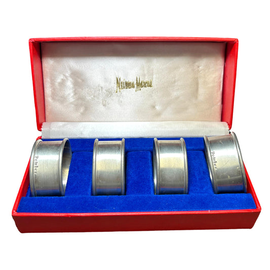NEIMAN MARCUS NAPKIN HOLDERS (SET OF 4)
