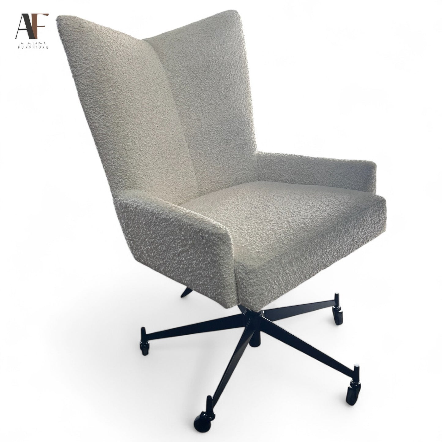 CB2 BOUCLE OFFICE CHAIR