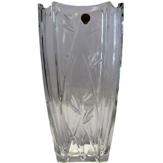 "Bamboo" 13" Lead Crystal Vase