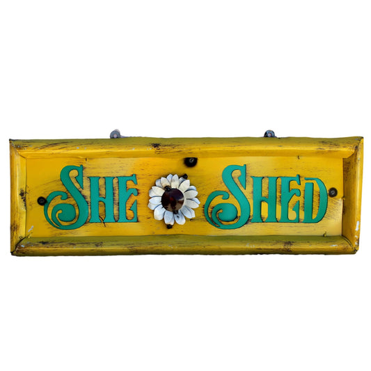 METAL YARD ART SHE SHED SIGN