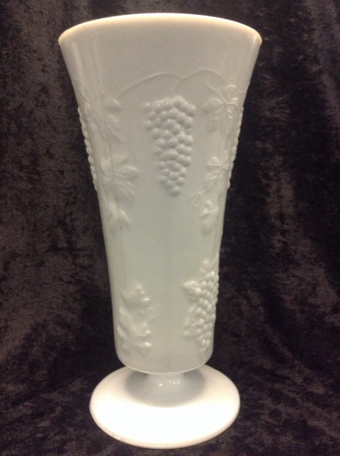 9 3/4" Milk Glass Vase - alabamafurniture