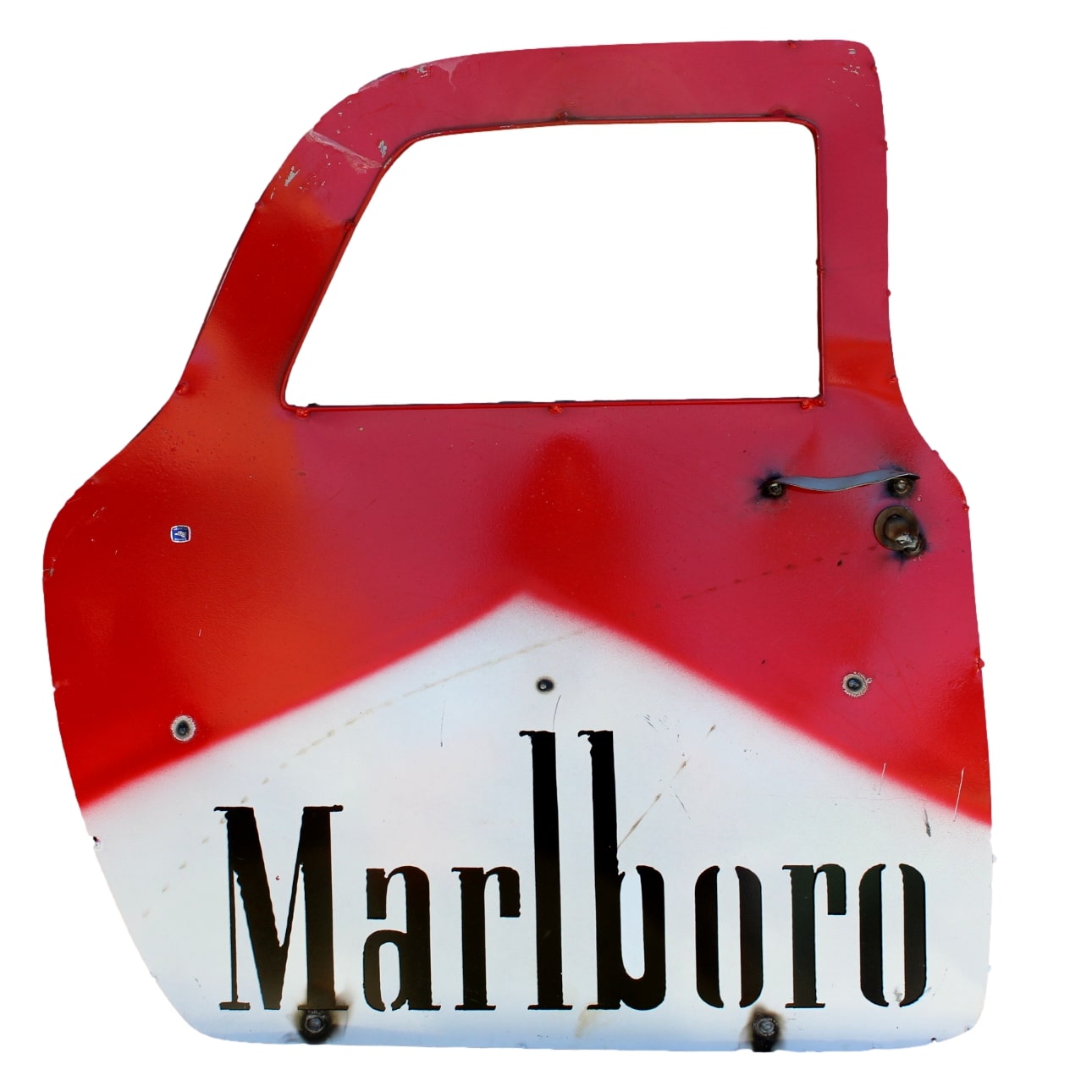 METAL YARD ART MARLBORO METAL DOOR