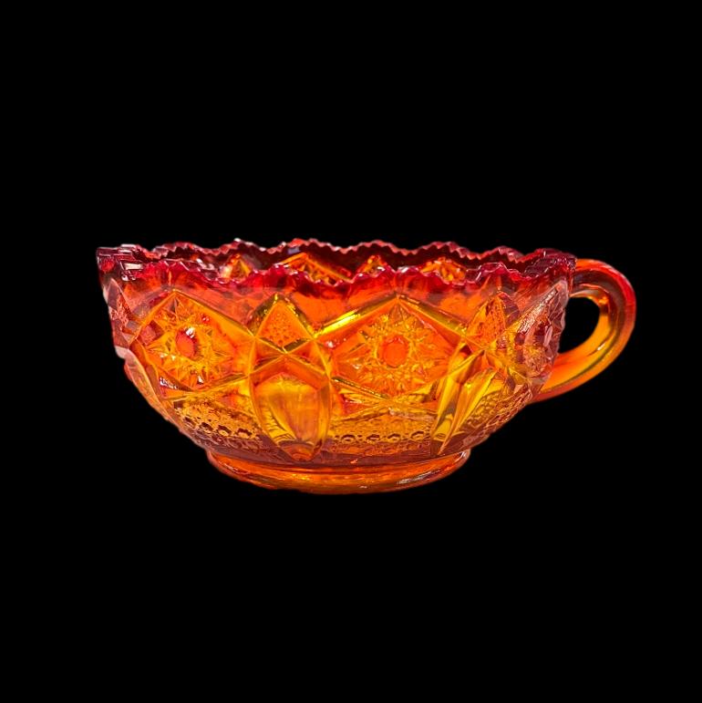 Red Carnival Glass Bowl