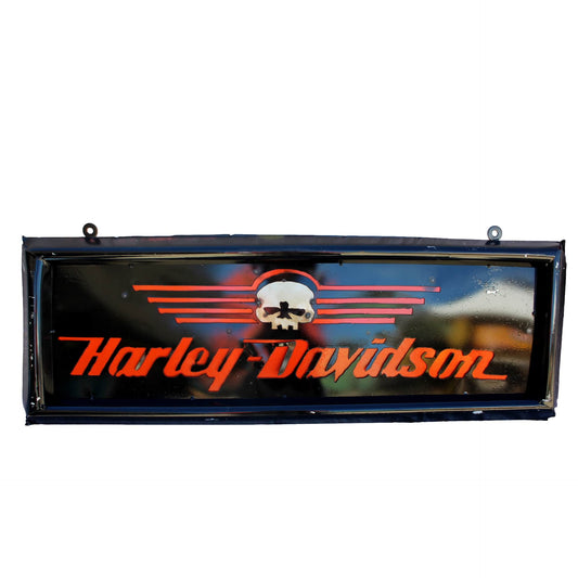 METAL YARD ART HARLEY DAVIDSON SIGN