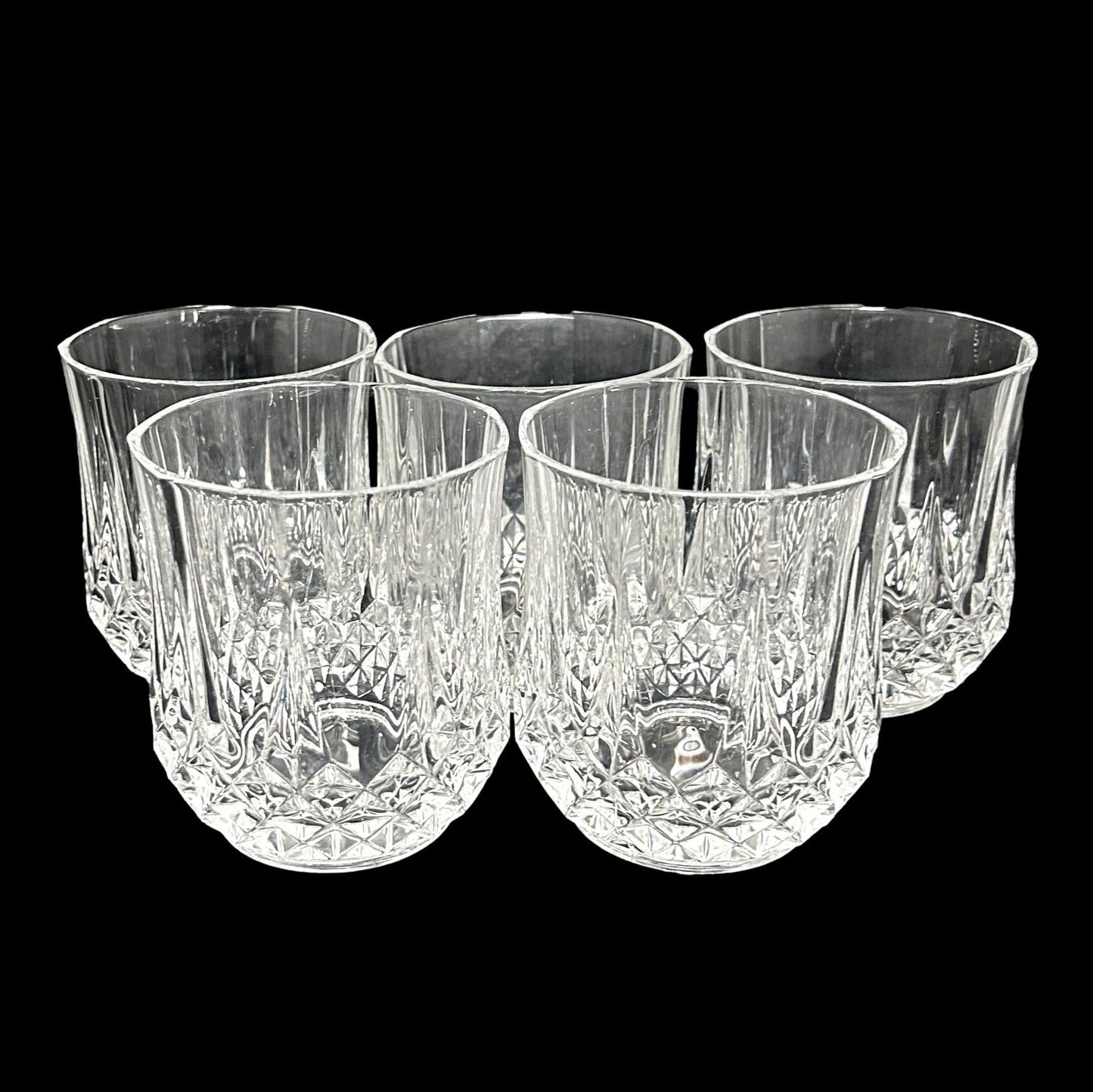 Set of 5 Crystal D'Arques Old Fashioned Glasses