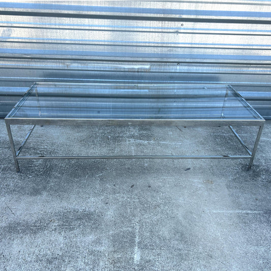 Glass And Metal Coffee Table