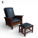 STICKLEY CHAIR AND OTTOMAN