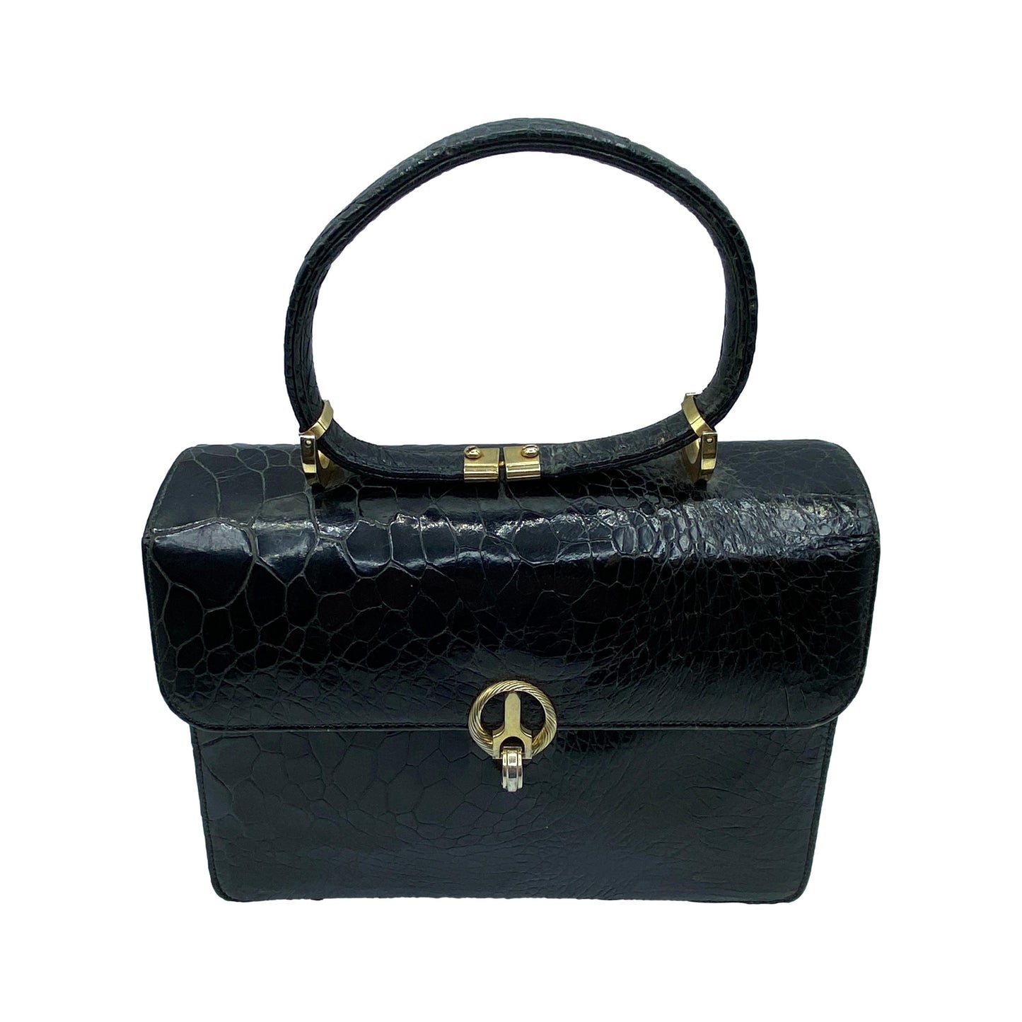 Black Aligator Handbag