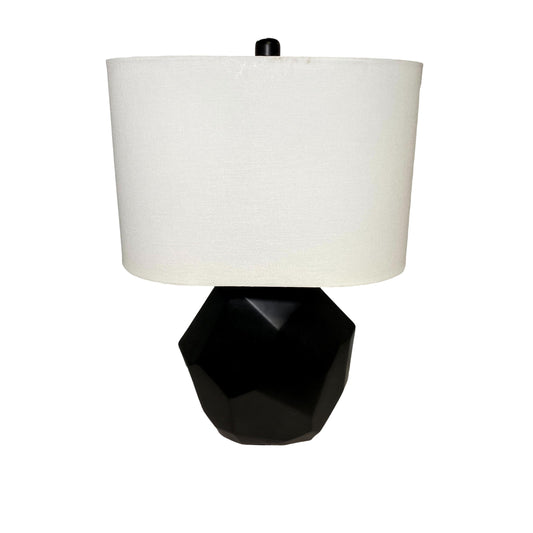 Black Lamp with White Shade