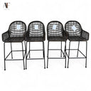 WICKER BARSTOOLS (SET OF 4)