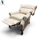 LEATHER WINGBACK RECLINERS(PAIR)