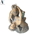 LIFE- SIZE SATYR AND BACCHANTE BRONZE