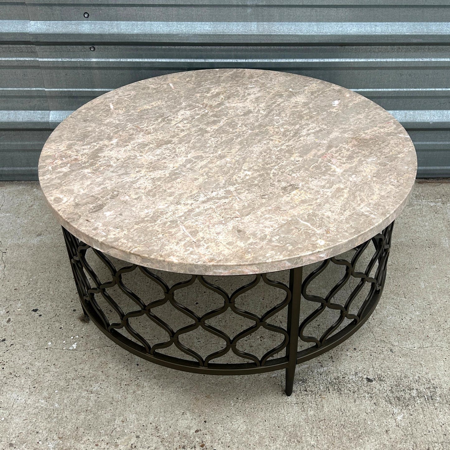 Faux Marble Top Coffee Table