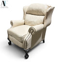 LEATHER WINGBACK RECLINERS(PAIR)