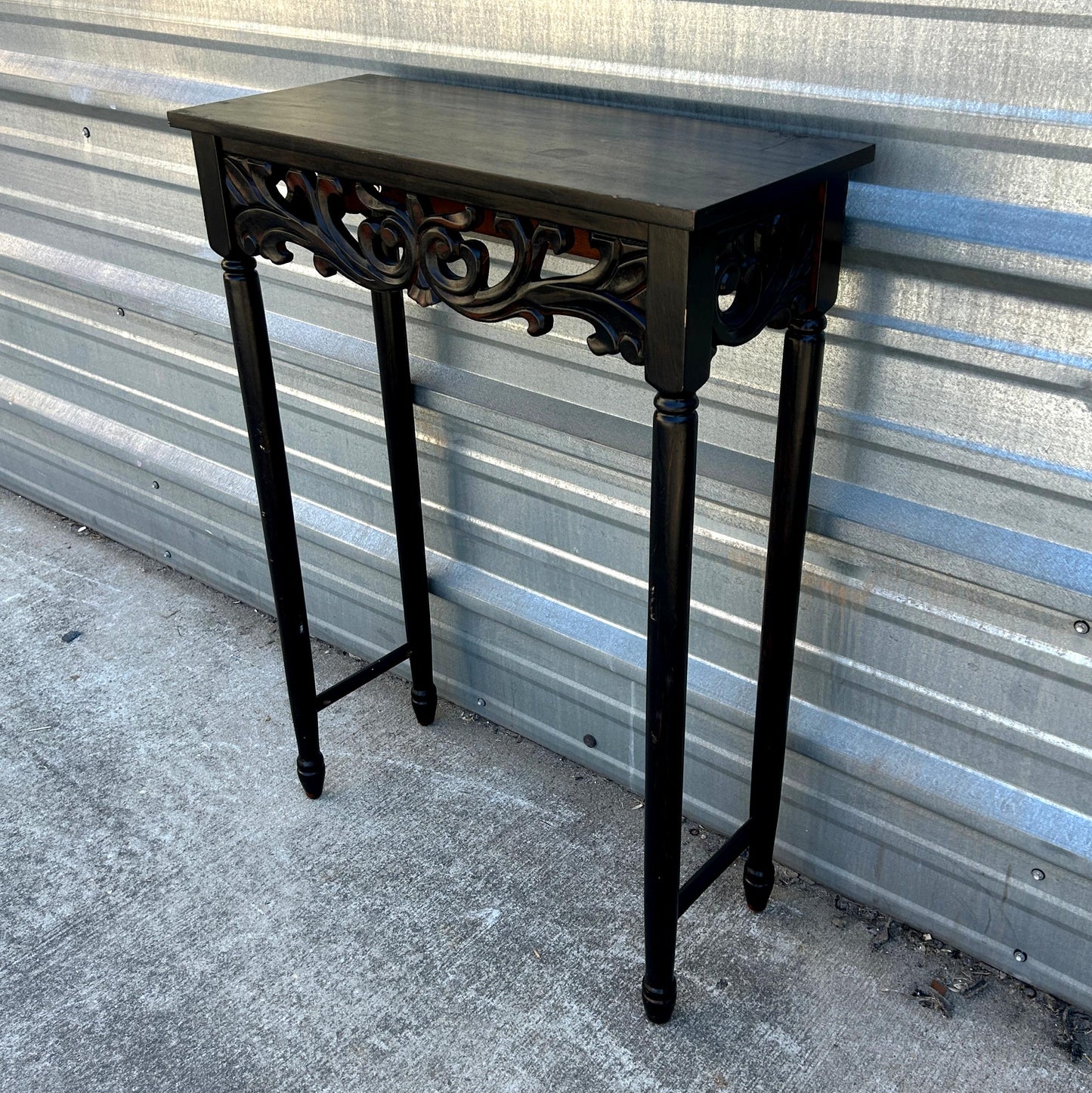 Black Wood Entryway Table