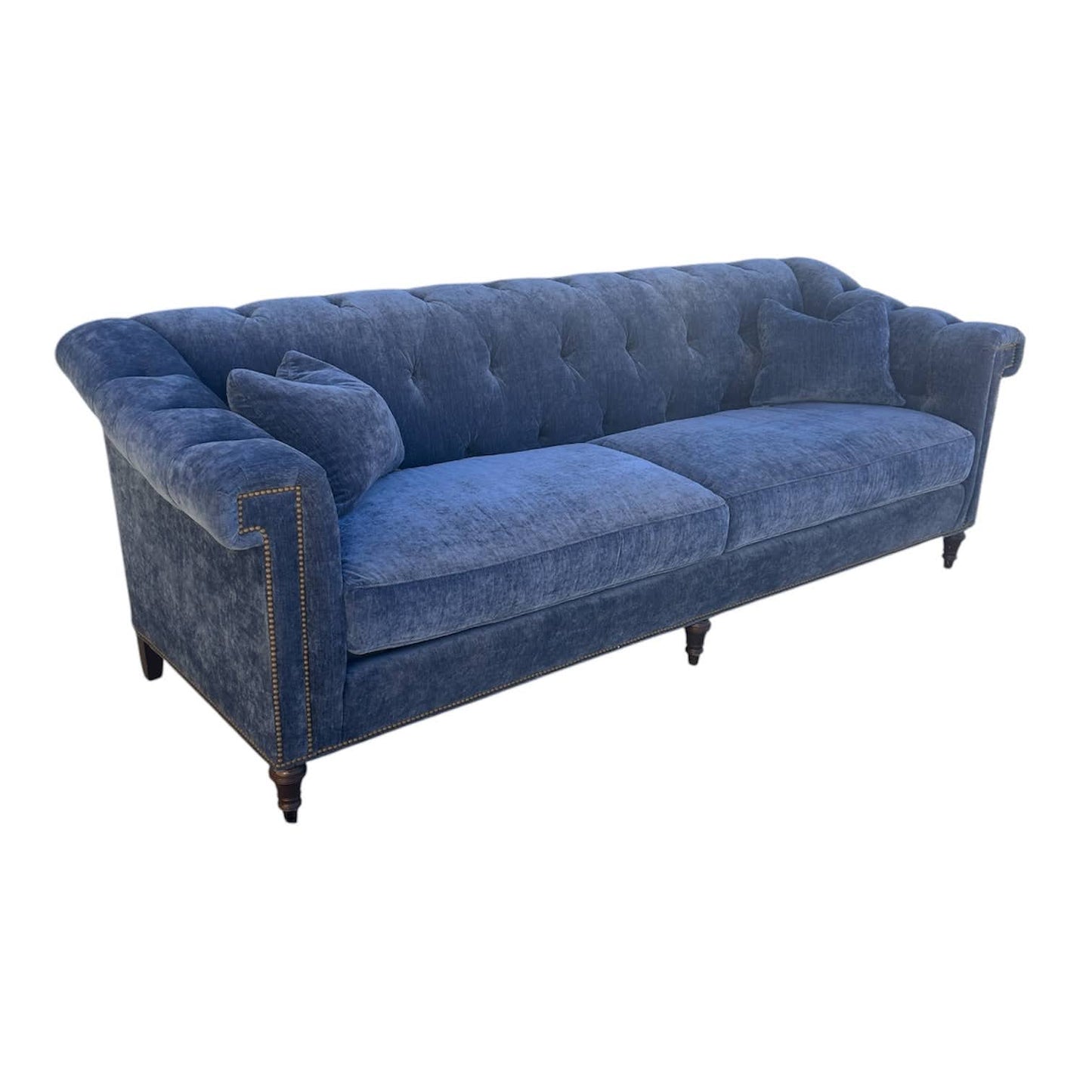 Blue Velvet Chesterfield Sofa