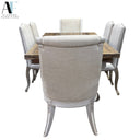DINING TABLE W/2 ARM CHAIRS 4 SIDE CHAIRS