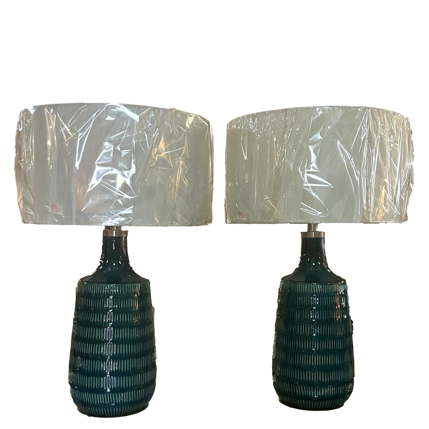 Pair of Scouts Teal Table Lamp