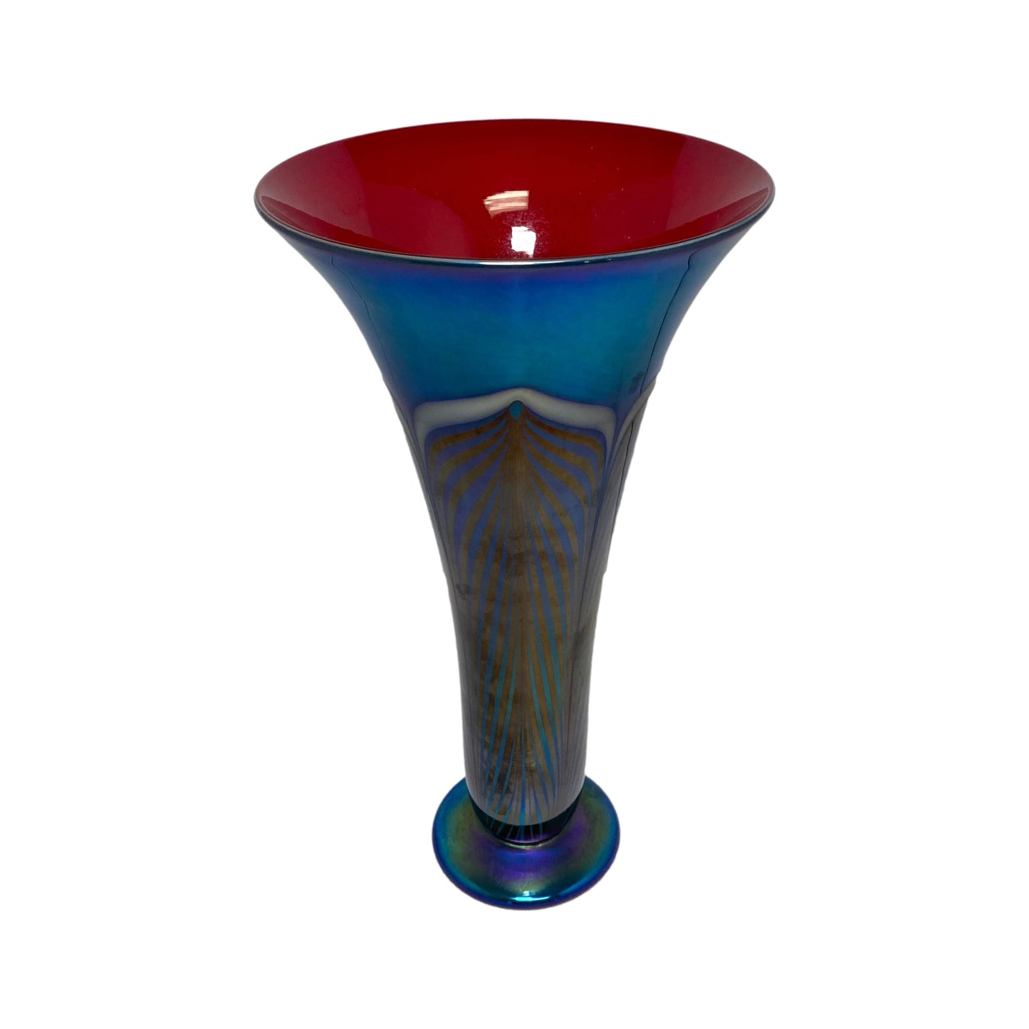 Lustre Trumpet Art Glass Vase