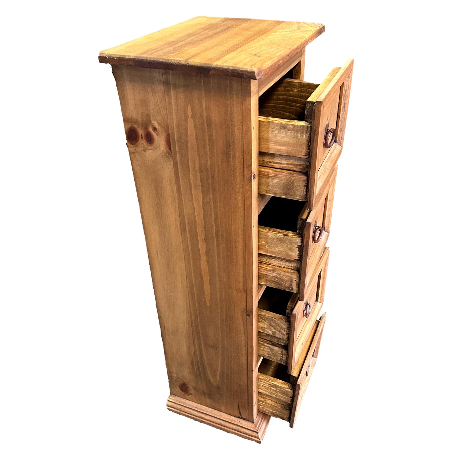 Rustic Style 4 Drawer Storage Cabinet