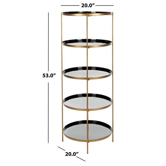 Tia Round 5 Tier Etagere In Green