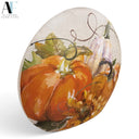 PUMPKIN GLASS PIECE PRE-LIT