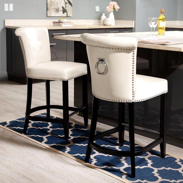 Pair of Addo White Counter Stools