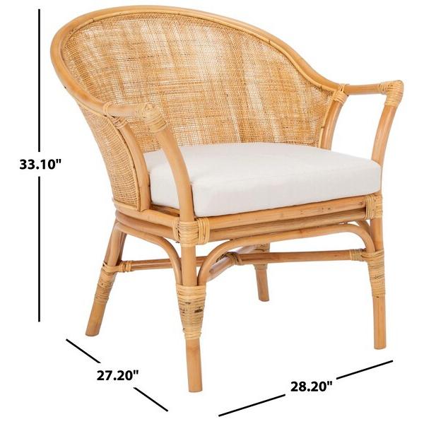 Dustin Rattan Accent Chair W / Cushion