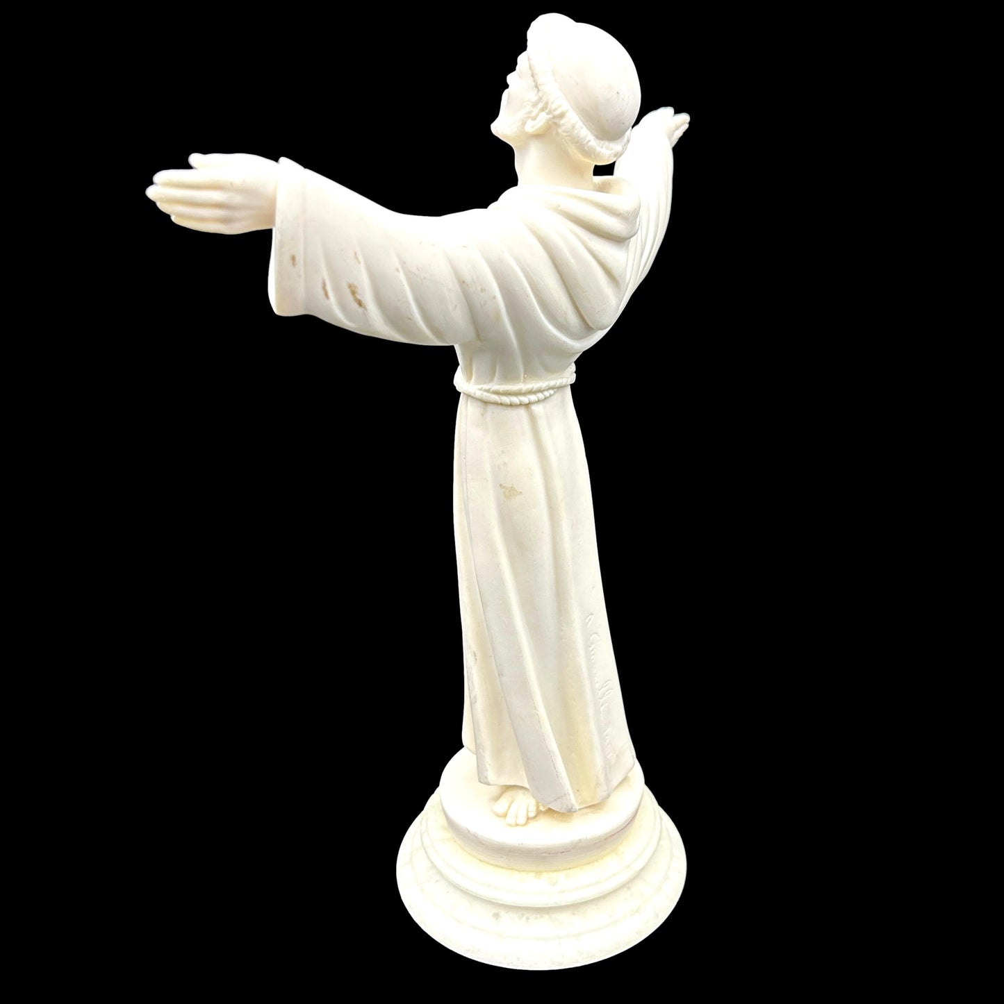 Saint Francis Marble Sculpture 10" High