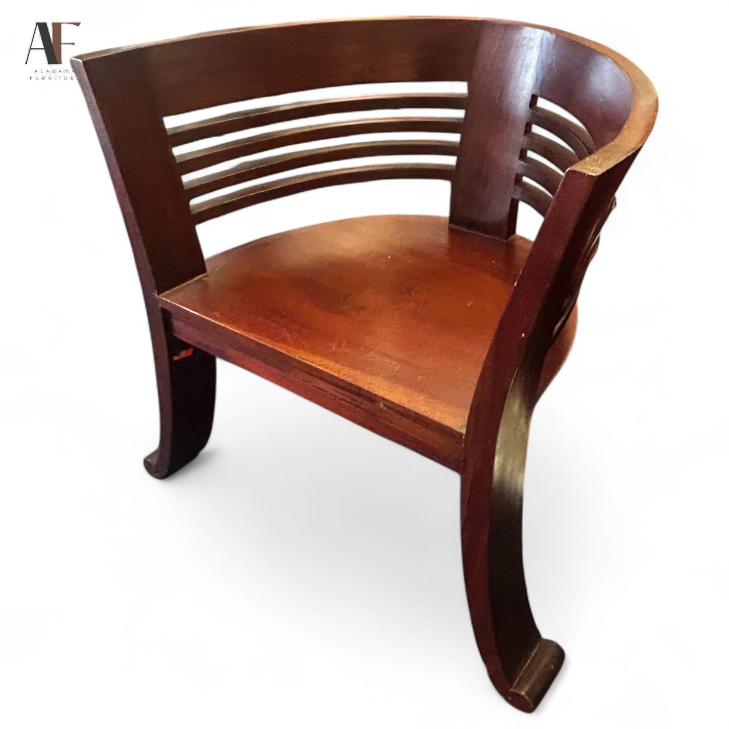 TEAK BARREL CHAIRS (PAIR)