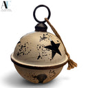 9" TIN JINGLE BELL W/ JUTE ROPE