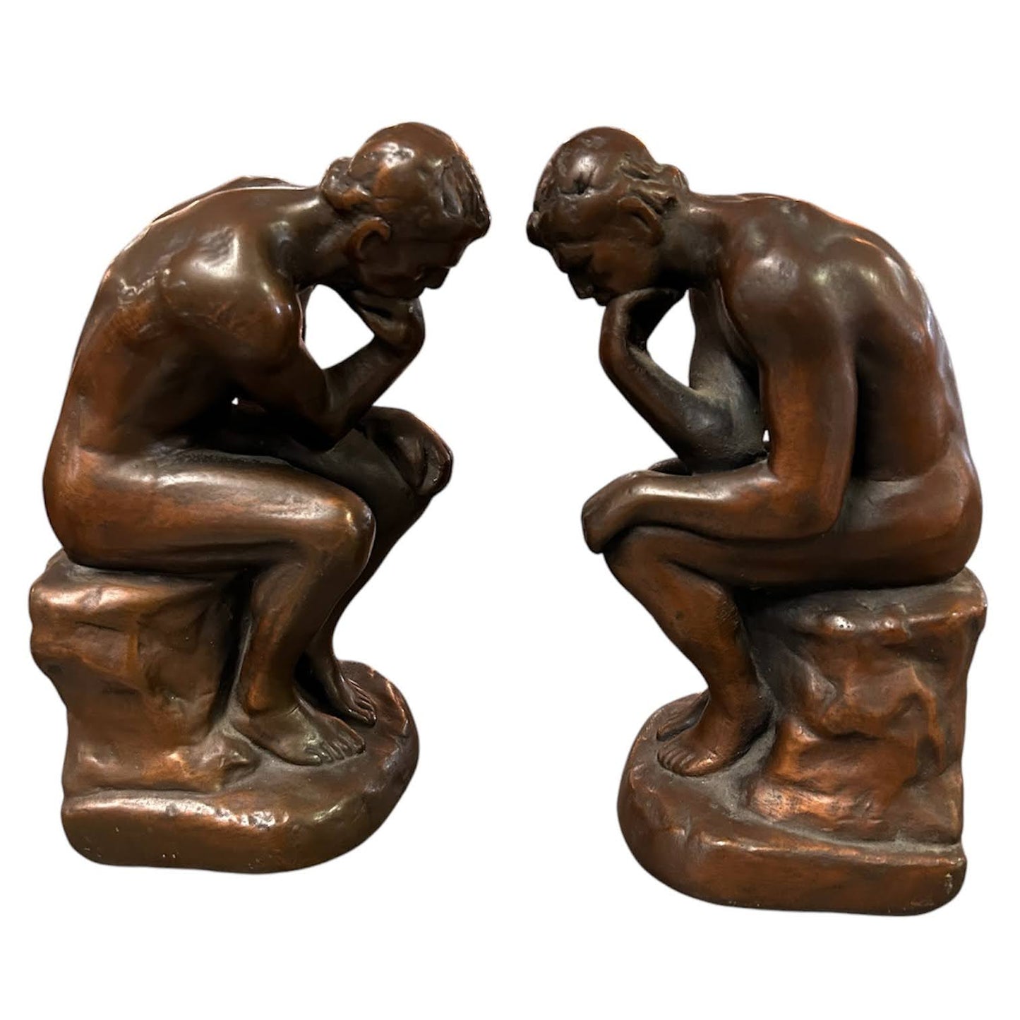 The Thinker Bronze Bookends