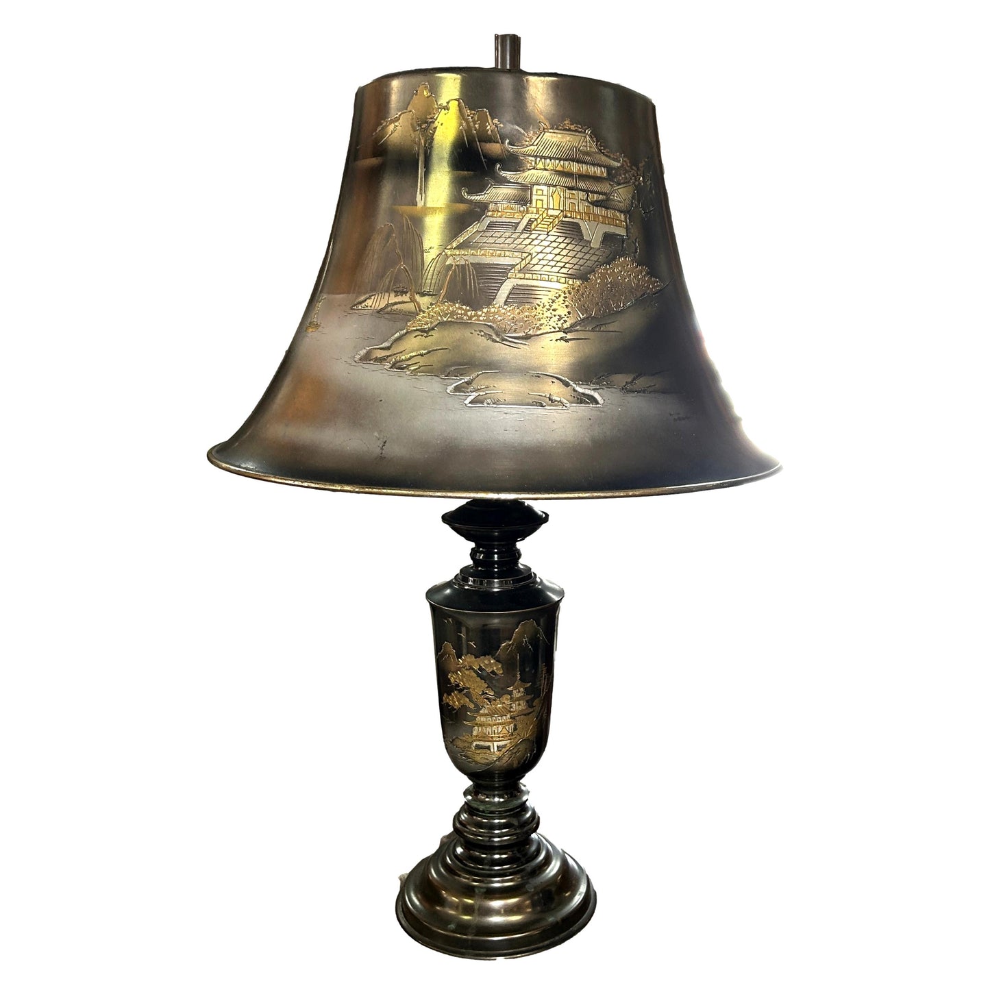 Asian Themed Metal Lamp