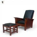 STICKLEY CHAIR AND OTTOMAN