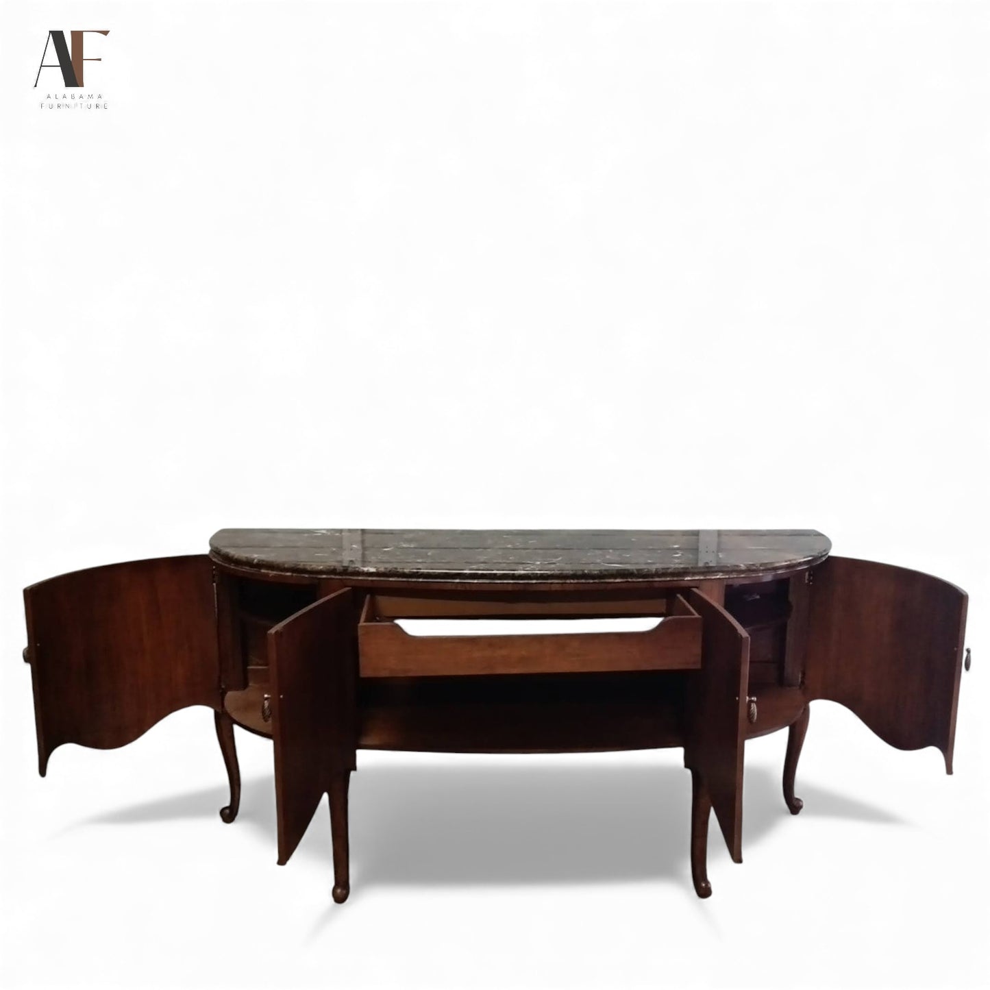 HENREDON MARBLE TOP SIDEBOARD