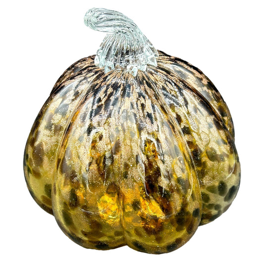 Artisan Brown Glass Pumpkin