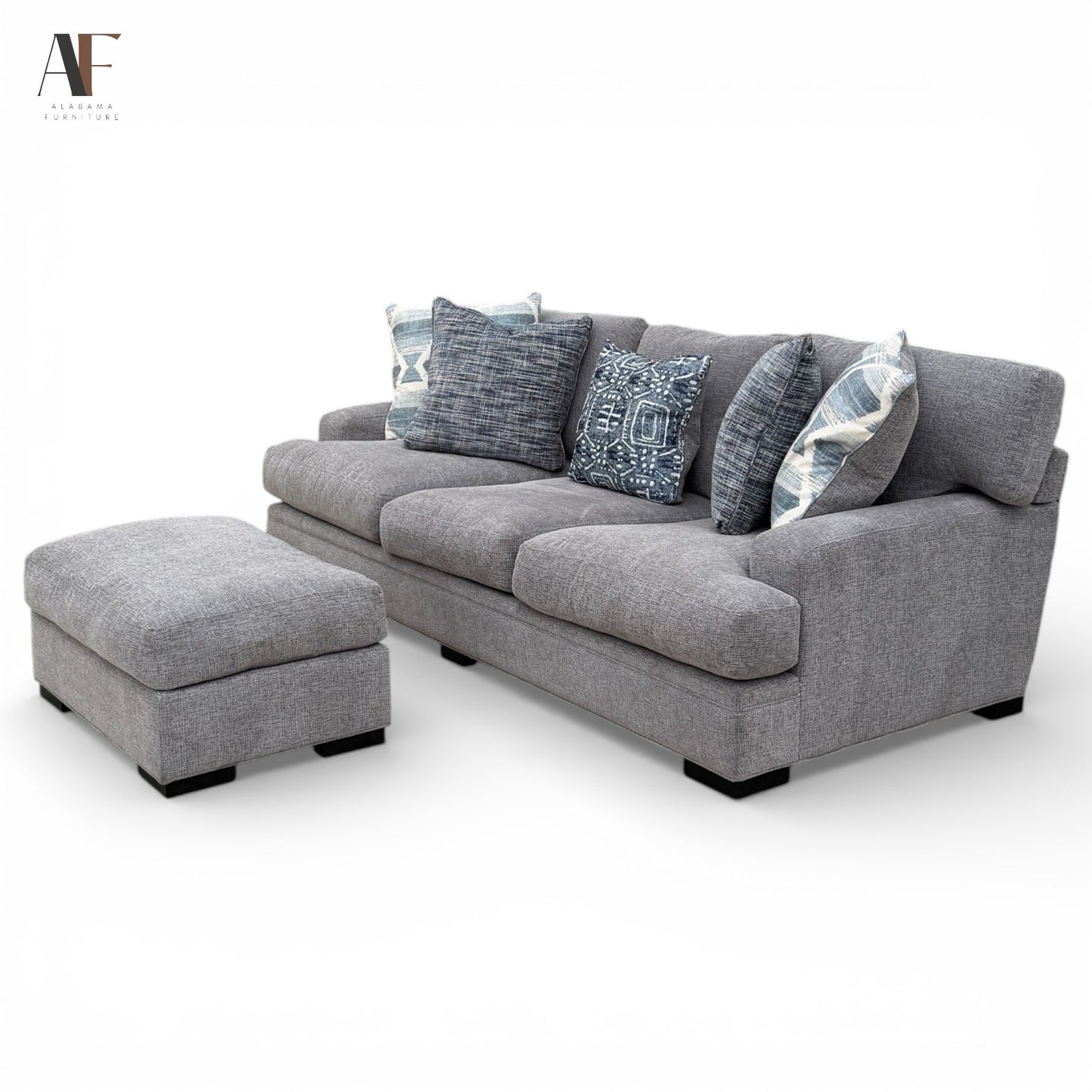 CINDY CRAWFORD SOFA AND OTTOMAN