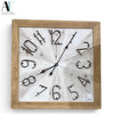 WOOD SUNBURST CLOCK