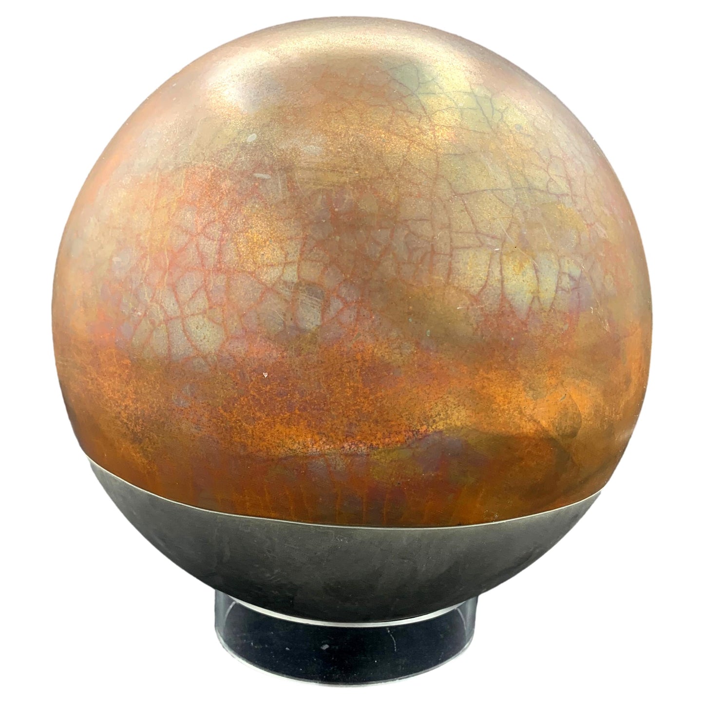 Copper Egret Pottery Globe